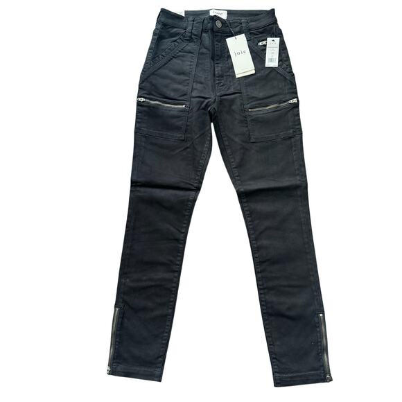 Joie Denim - Joie Women's High Waisted Park Limited Edition Cargo Style Pant Black Size 27